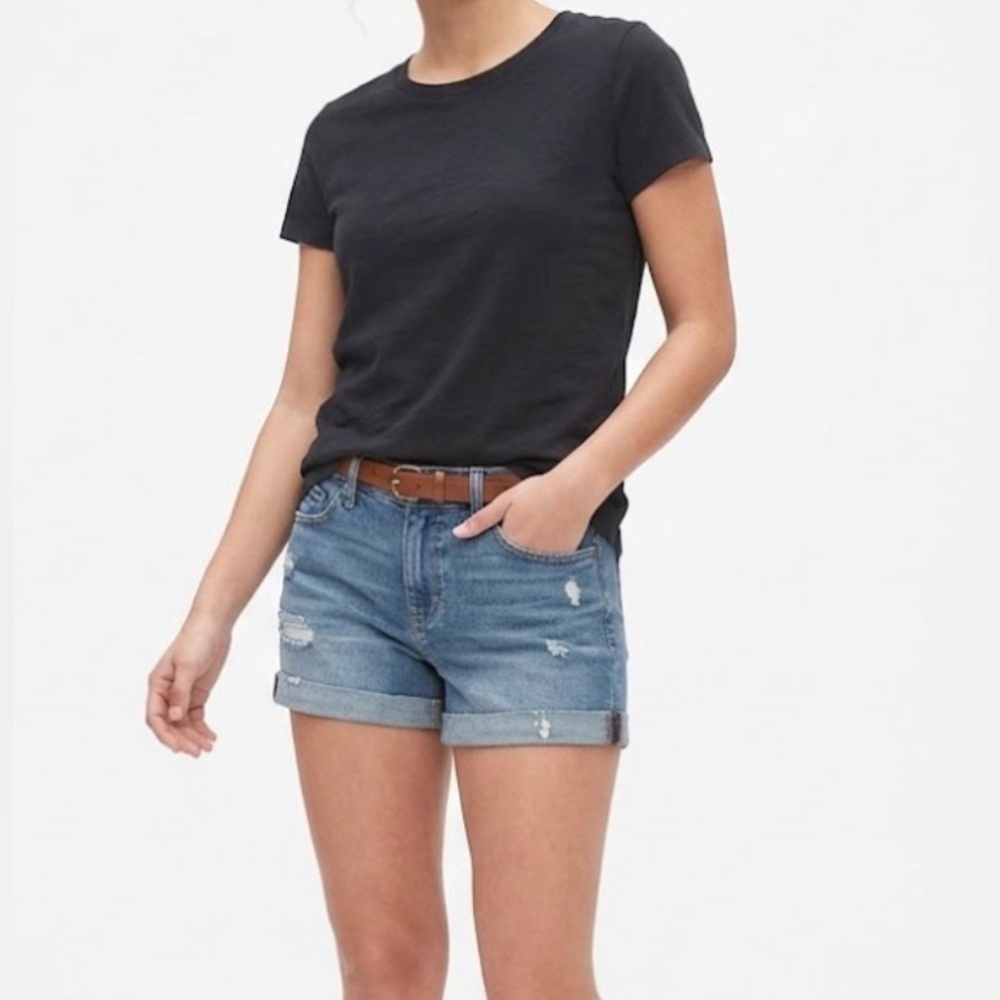 GAP Black Fitted Short Sleeve T-Shirt